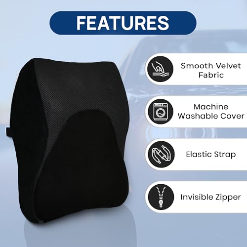 Billebon Car Neck Rest Pillow for Head Rest Memory Foam Neck Support for Car Seat, Office Chair, Car Pillows and Cushions for Head & Neck Support in Travel (Orthopedic Car Pillow) - Image 3