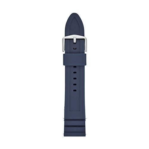 Fossil Men's 22mm Silicone Interchangeable Watch Band Strap, Color: Navy (Model: S221302) - Image 1