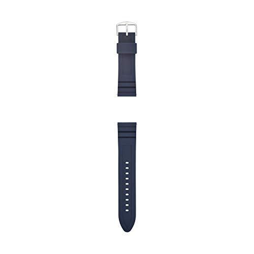 Fossil Men's 22mm Silicone Interchangeable Watch Band Strap, Color: Navy (Model: S221302) - Image 2