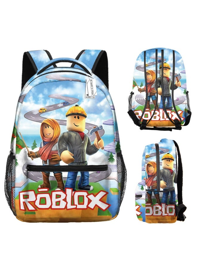 روبلوكس على ظهره الحقائب المدرسية للمراهقين وطلاب المدارس الابتدائية الرجال والنساء الترفيه الرياضة على الظهر - Image 2