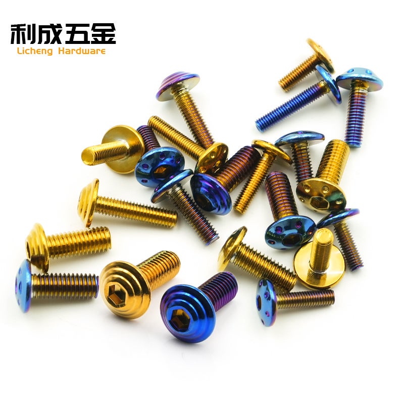 Modified Car Accessories 304 Stainless Steel Disc Brake Screws Round Head With Dot Moon Double Thread Screws M5 M6 M8 - Image 4