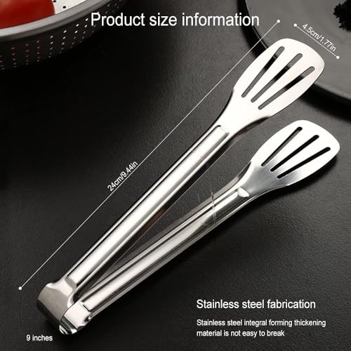 Wishome 13 Inch Tongs for Kitchen Stainless Steel Utility Frying, Cooking Serving Food Kitchen Grill Tongs - Ra052 - Image 4
