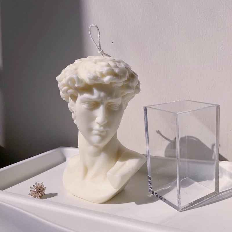 Bonus Large Bust David Statue Candle Soy Wax Candle Hand Poured Aroma Candle Home Candle - Image 4