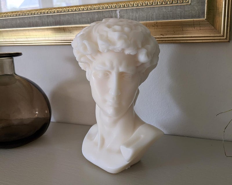 Bonus Large Bust David Statue Candle Soy Wax Candle Hand Poured Aroma Candle Home Candle - Image 2