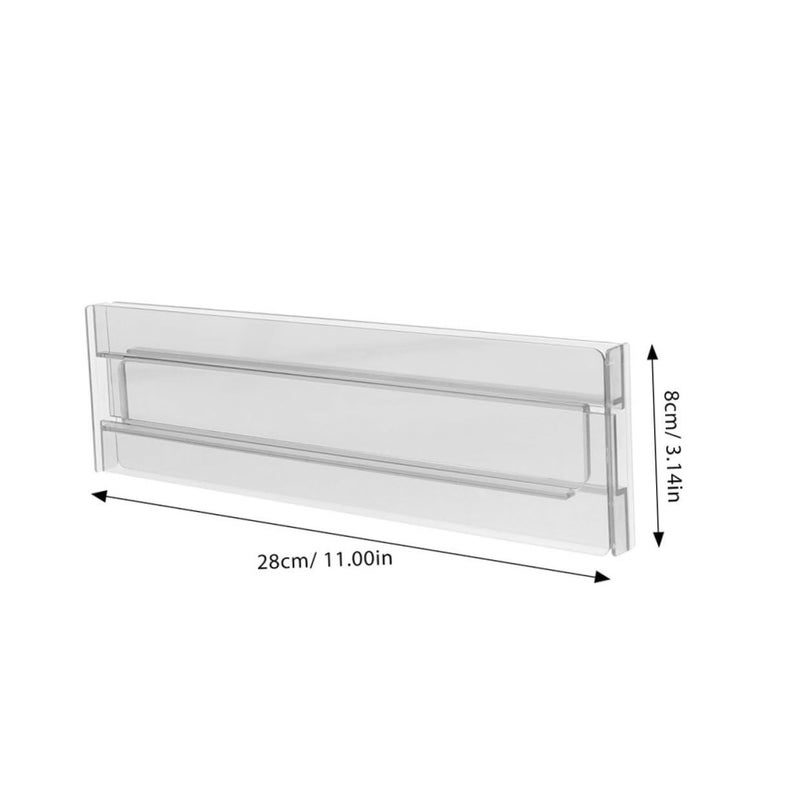 8 Pcs Adjustable Drawer Dividers Organizer White Expandable Storage Separators For Socks Underwear Clothing 28cm To 52cm Multi Functional Closet And Bedroom Drawer Storage - Image 3