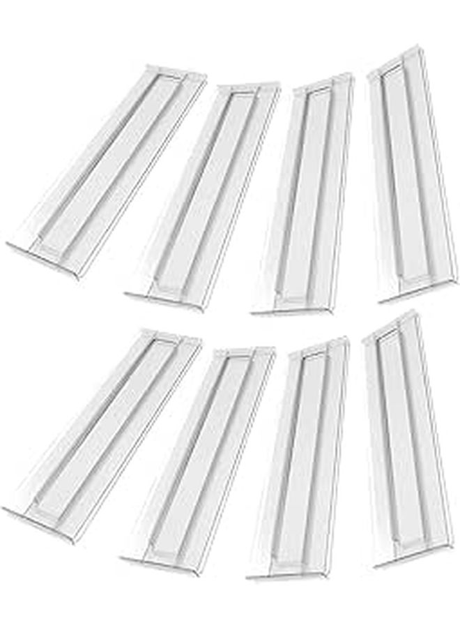 8 Pcs Adjustable Drawer Dividers Organizer White Expandable Storage Separators For Socks Underwear Clothing 28cm To 52cm Multi Functional Closet And Bedroom Drawer Storage - Image 1