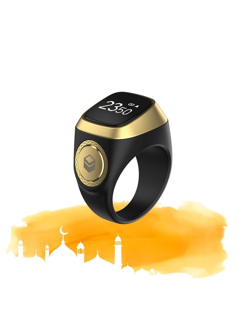 iQIBLA Smart Tasbih Zikr1 Lite Ring - Black - 22mm - Image 1