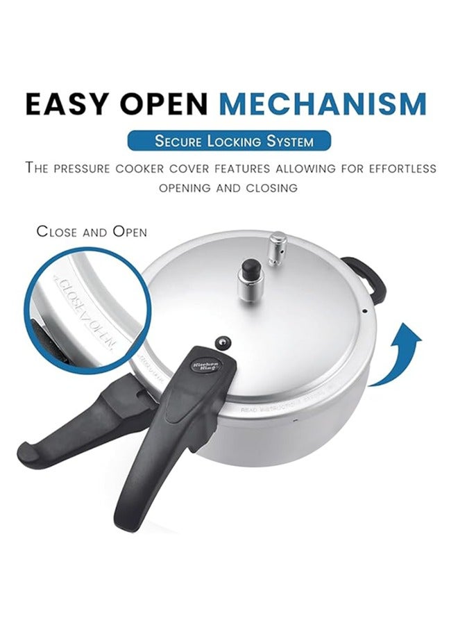 Kitchen King 11Liters Kitchen King 2-in-1 Wok Pressure Cooker, Durable Build, Promotes Healthy Cooking, Heat Resistant Handles, CGRS, Pressure Indication & Control, Heavy Body, Easy Open & Close, 11 Liters Silver - Image 5