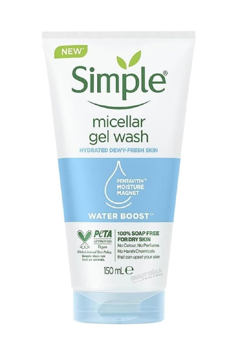 simple Water Boost Micellar Gel Facial Wash, 5 Oz (150 ML) (1 Count) - Image 1