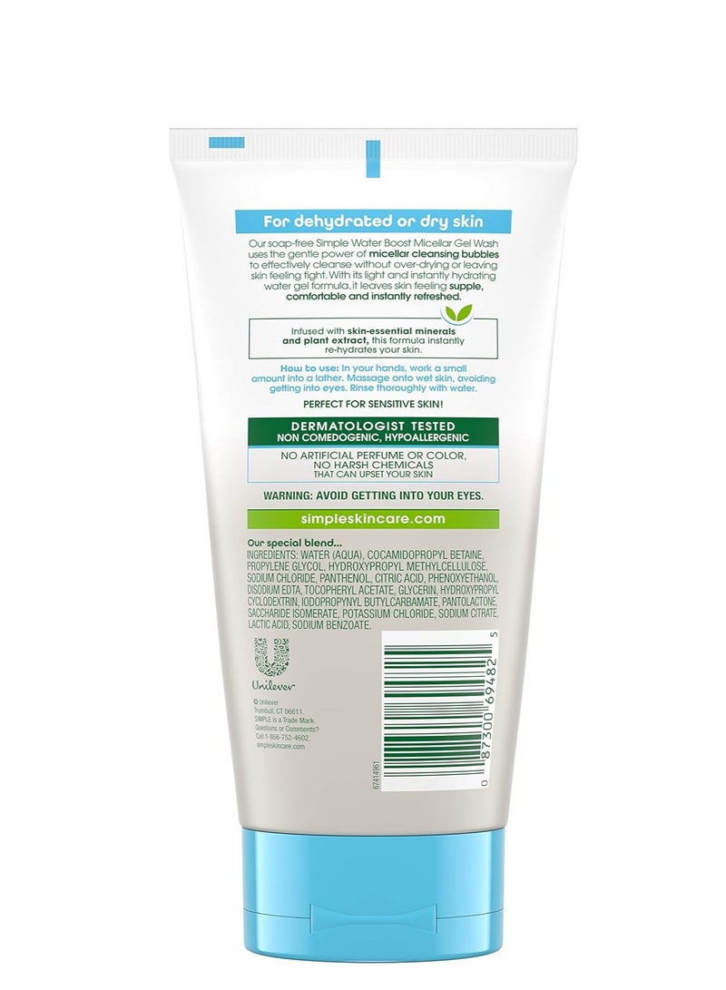 simple Water Boost Micellar Gel Facial Wash, 5 Oz (150 ML) (1 Count) - Image 2