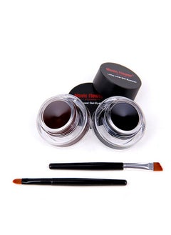 Music Flower Gel Eyeliner, Black And Brown Eyeliner Waterproof Long Lasting Smudge Proof Gel Liner With 2 Brushes, Easy To Apply Eye Makeup 3 G, Pack Of 2  - Image 4