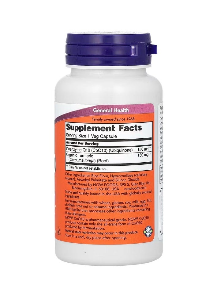 now CoQ 10 Dietary Supplement 150 mg - 100 Veg Capsules - Image 2