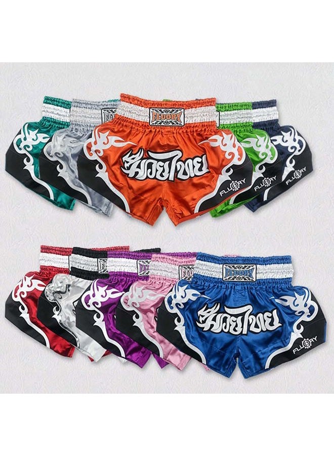 FLUORY Muay Thai Fight Shorts,MMA Shorts Clothing Training Cage Fighting Grappling Martial Arts Kickboxing Shorts Clothing - Image 4
