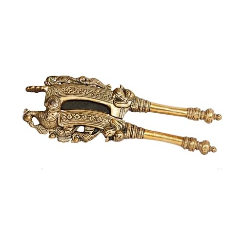 Kartique Brass Supari Cutter Nut Cracker Sarota in Peacock Shaope Size 8 Inch - Image 5