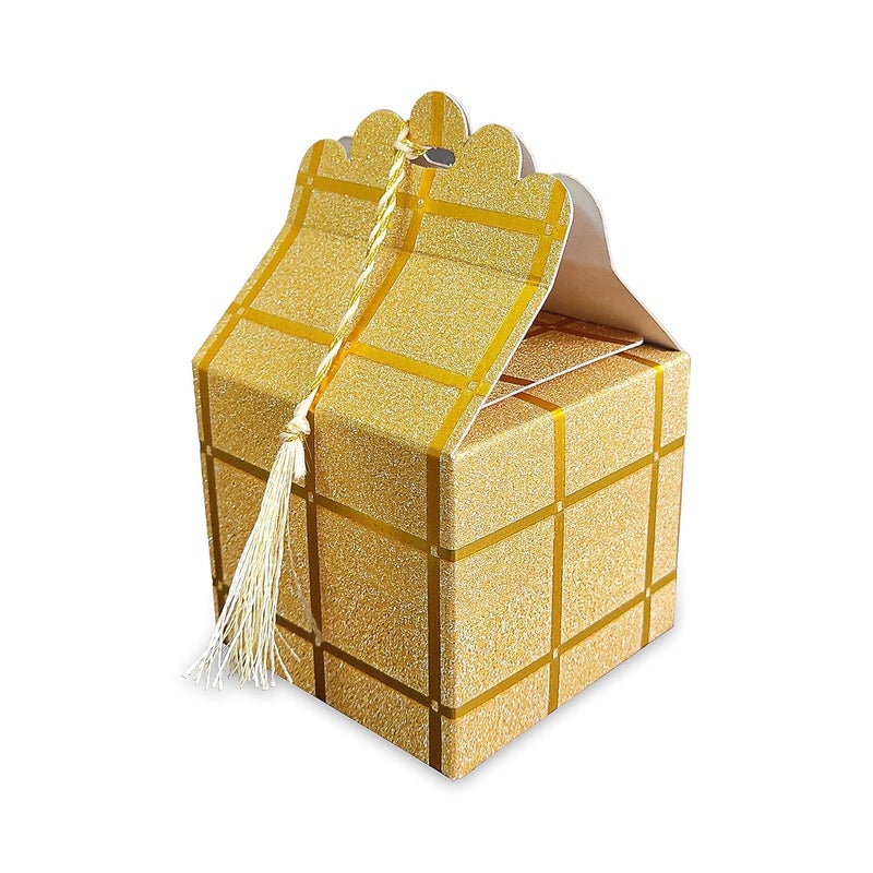 PRIVA INNOVATIVE Set Of 35 Golden Empty Paper BoxGift BoxEmpty Folding Paper Gift BoxChocolate Packing BoxParty Gift BoxMultipurpose Box For All OccasionPack Of 35Golden Jalar