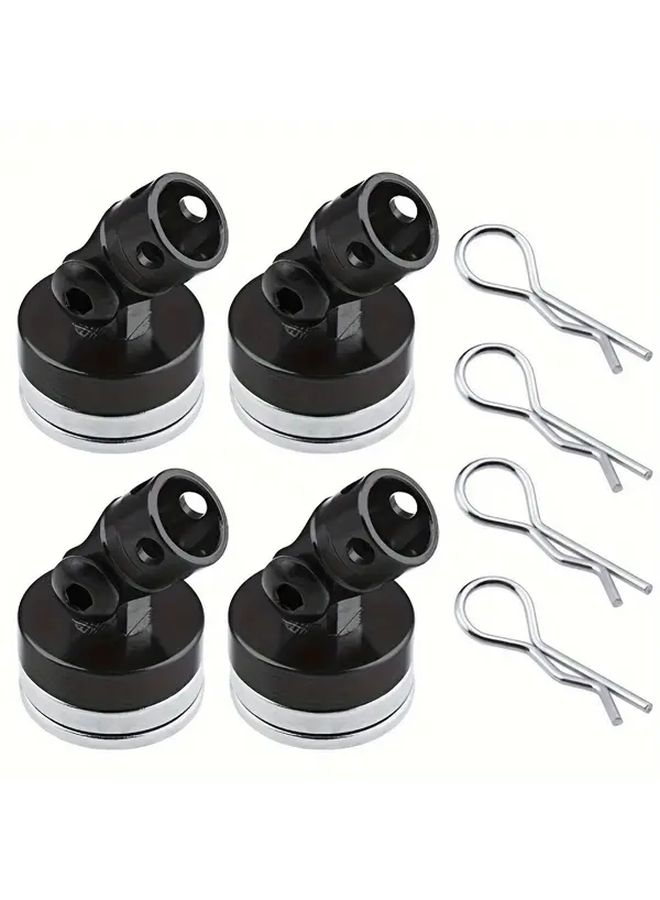 Blue 4Pcs RC Car Body Magnet Invisible Fixing Bracket with Clip for 1 10 Scale Crawler - Image 1