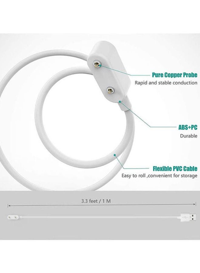 S-Colour USB Magnetic Charger Cable For Huawei Watch Fit White - Image 5