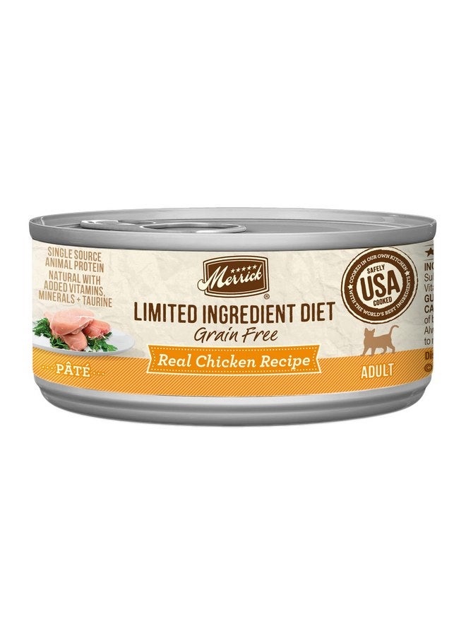 Merrick Limited Ingredient Diet Premium Grain Free And Natural Canned Pate Wet Cat Food, Chicken Recipe - (Pack of 24) 2.75 oz. Cans - Image 1