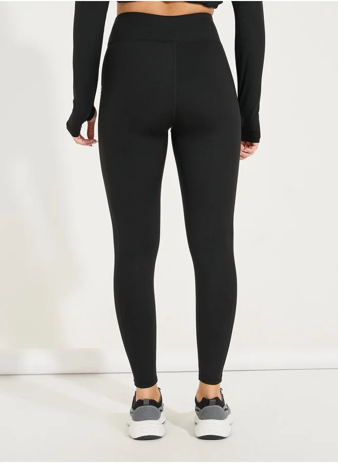 Styli Gymspire Edition- Side Text V-Stitch Full Length Leggings