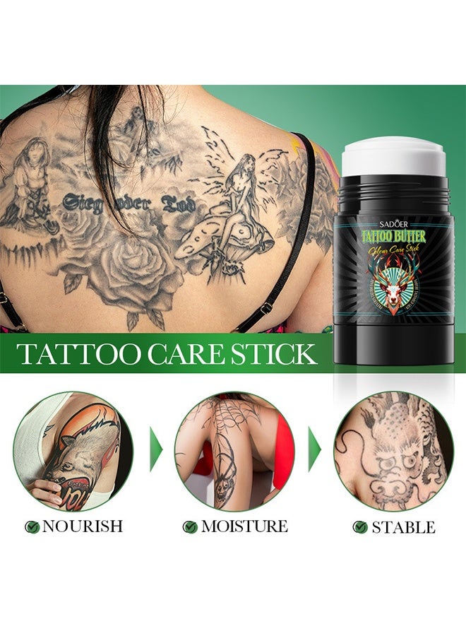 SADOER Tattoo Butter Color Care Stick Aftercare Gel Moisturizes Hydrates New Tattoos Revives Old Tattoos and Prevent Fading Daily Tattoo Healing Brightener Tattoo Lotion Color Enhancer - Image 4