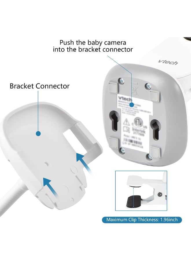 wochel Baby Monitor Mount Compatible with VTech VM819, Flexible Baby Camera Crib Clamp Mount - Image 3