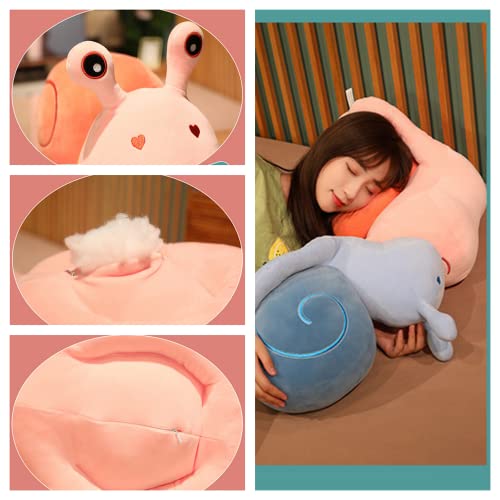 OPHRBU 8" Cute Cartoon Snail Doll Plush Toy Cute Soft Snail Plush Toy Snail Stuffed Animal Toy Big Snail Pillow Doll for Valentine's Day Children's Birthday Home Decoration. (Pink) - Image 3