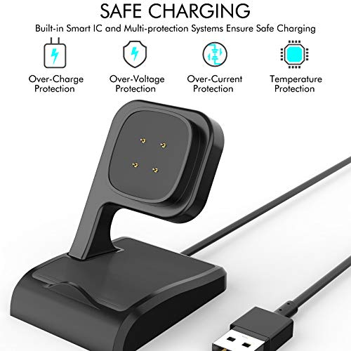 EUCARLOS Charger Dock Compatible With Fitbit Sense/Sense 2/Versa 4/Versa 3 Charger Stand Charging Cable Dock Station Base Cradle With Usb Cord Replacement 3 Smart WatchLaptops,Pack of 1 - Image 5
