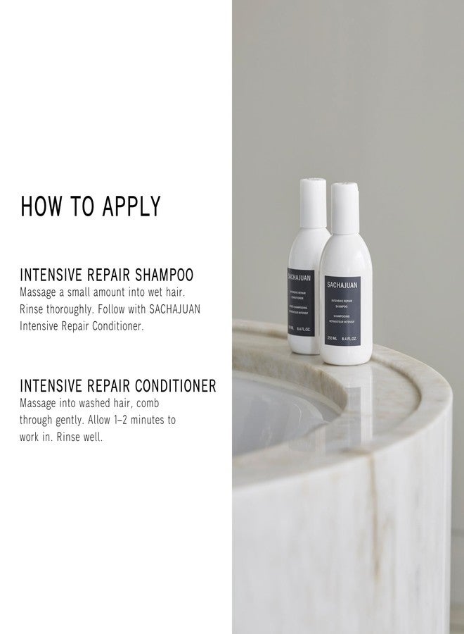 SACHAJUAN Intensive Repair Shampoo & Conditioner Set | Ocean Silk Technology & UV Protection for Dry Damaged Hair | Nourishes, Strengthens & Restores | Vegan & Paraben-Free | Pack of 2 (8.4 oz) - Image 3