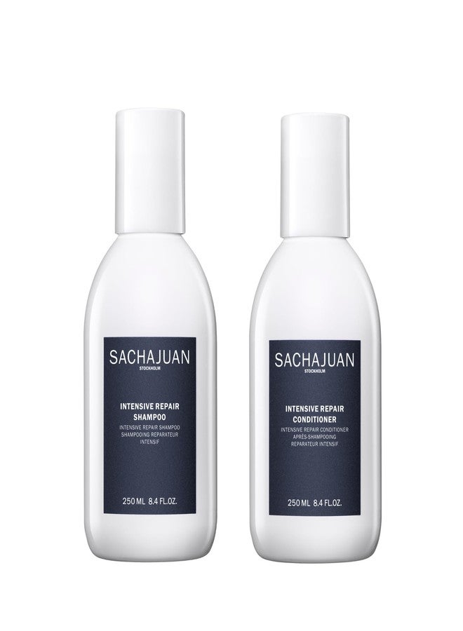 SACHAJUAN Intensive Repair Shampoo & Conditioner Set | Ocean Silk Technology & UV Protection for Dry Damaged Hair | Nourishes, Strengthens & Restores | Vegan & Paraben-Free | Pack of 2 (8.4 oz) - Image 1