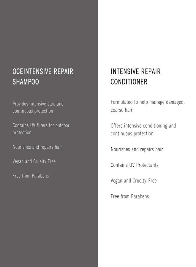 SACHAJUAN Intensive Repair Shampoo & Conditioner Set | Ocean Silk Technology & UV Protection for Dry Damaged Hair | Nourishes, Strengthens & Restores | Vegan & Paraben-Free | Pack of 2 (8.4 oz) - Image 4