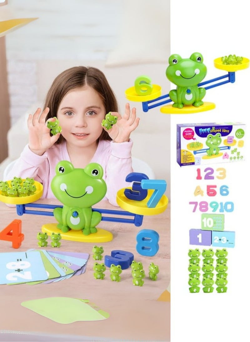 لعبة ميزان الضفدع الحسابية الإبداعية للأطفال – لعبة تعليمية بالأرقام ومجسمات الضفادع والميزان – لتنمية مهارات العد والتعرف على الأرقام للصغار من عمر 3 إلى 7 سنوات للبنين والبنات - Image 4