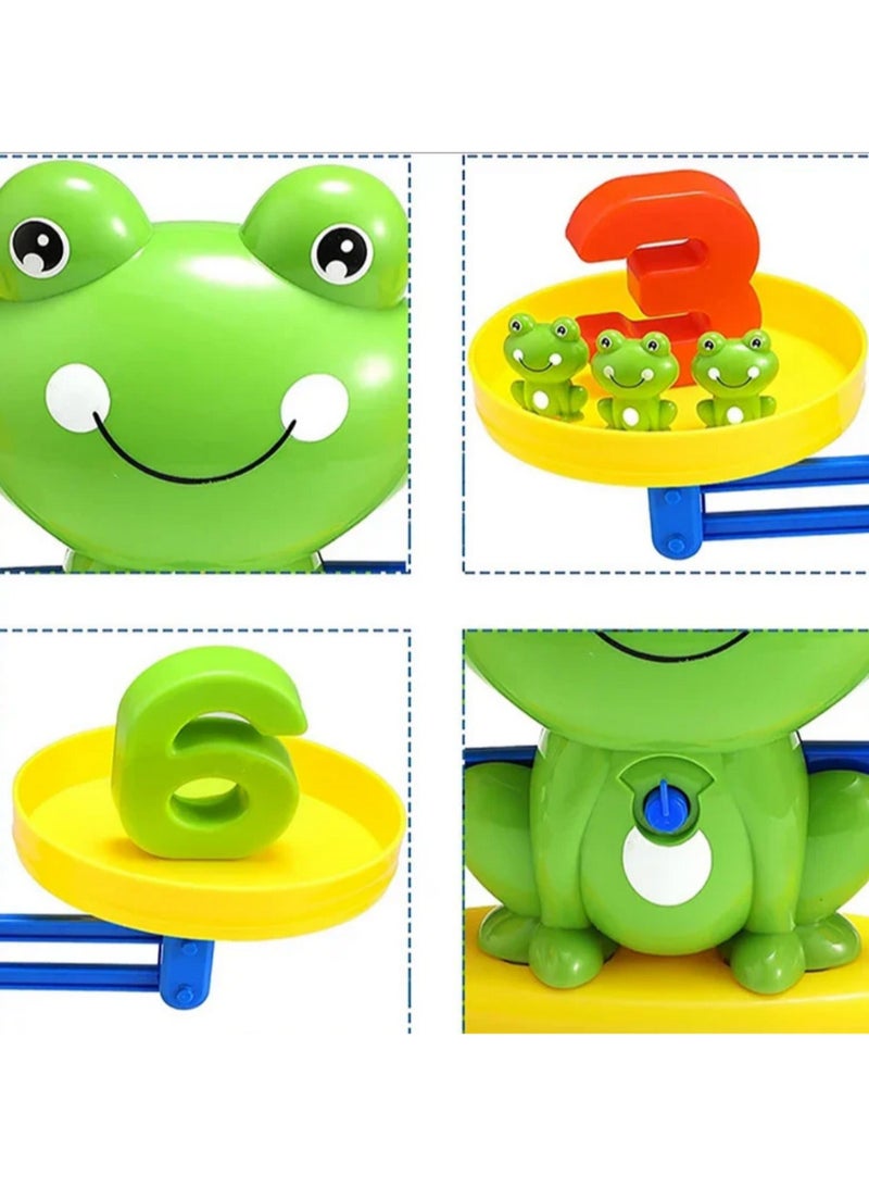 لعبة ميزان الضفدع الحسابية الإبداعية للأطفال – لعبة تعليمية بالأرقام ومجسمات الضفادع والميزان – لتنمية مهارات العد والتعرف على الأرقام للصغار من عمر 3 إلى 7 سنوات للبنين والبنات - Image 3