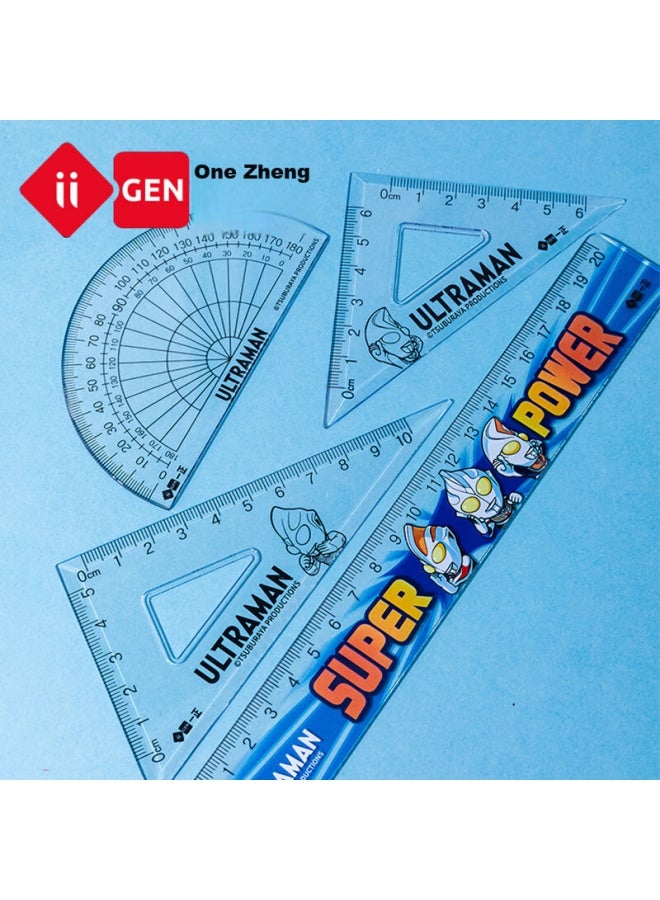 One Is Yizheng Ruler Set, Stationery, Student First Grade Multifunctional Exam-specific Protractor, Drawing And Measuring Geometry Scale, Drawing Function Transparent Ruler, Ultraman Yz7310 - Image 4
