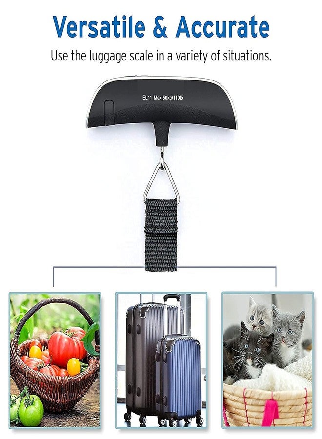 KANAbee Luggage Scale, Digital Portable Handheld Suitcase Weight for Travel with Rubber Paint, Temperature Sensor, 50 KG, (Belt Luggage Scale) - Image 5