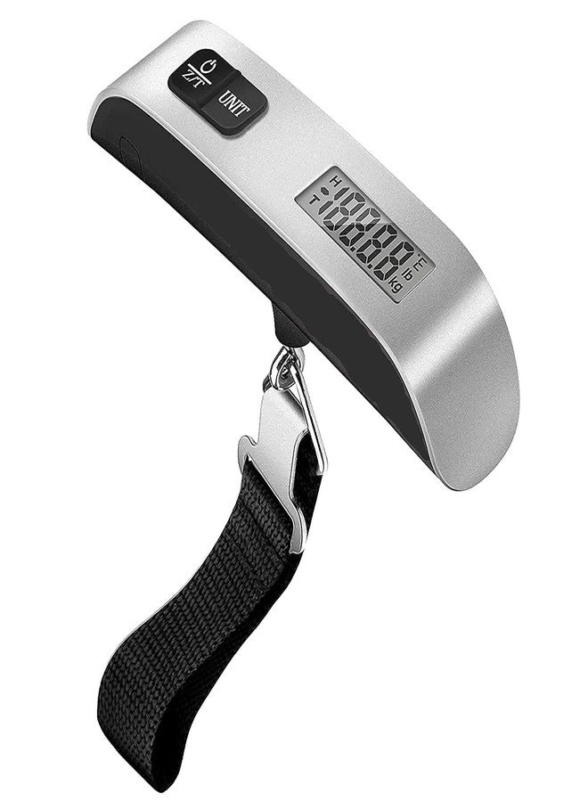 KANAbee Luggage Scale, Digital Portable Handheld Suitcase Weight for Travel with Rubber Paint, Temperature Sensor, 50 KG, (Belt Luggage Scale) - Image 1