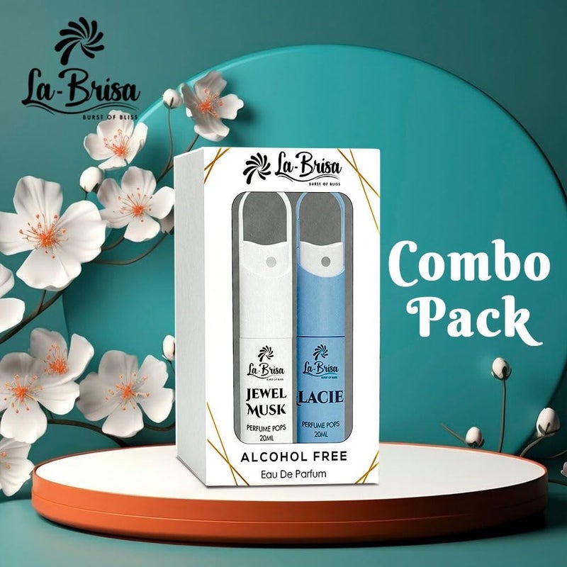 LABRISA LA BRISA Jewel Musk Glacier Alcohol Free Perfume Pops Combo Pack Long Lasting Unisex Water Perfume Eau De Parfum 20ml x 2pcs  - Image 2
