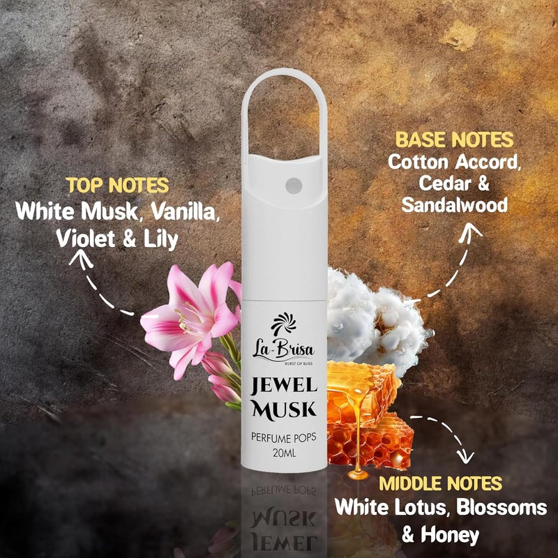 LABRISA LA BRISA Jewel Musk Glacier Alcohol Free Perfume Pops Combo Pack Long Lasting Unisex Water Perfume Eau De Parfum 20ml x 2pcs  - Image 3
