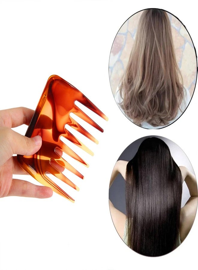 QidaiaLuck 2 Pcs Mini Wide Tooth Comb,Small Hair Comb for Women for Long and short Hair Detangler Comb for Wet and Dry for Curly Wavy Hair Portable Care Comb Shower Comb Travel Combs,Beard Comb for Men (Brown) - Image 4