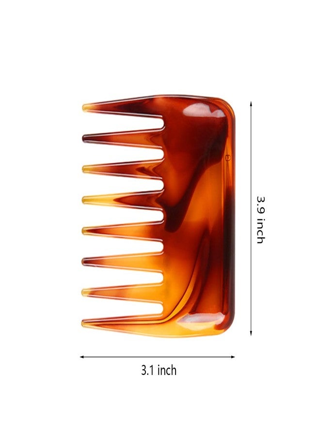 QidaiaLuck 2 Pcs Mini Wide Tooth Comb,Small Hair Comb for Women for Long and short Hair Detangler Comb for Wet and Dry for Curly Wavy Hair Portable Care Comb Shower Comb Travel Combs,Beard Comb for Men (Brown) - Image 2
