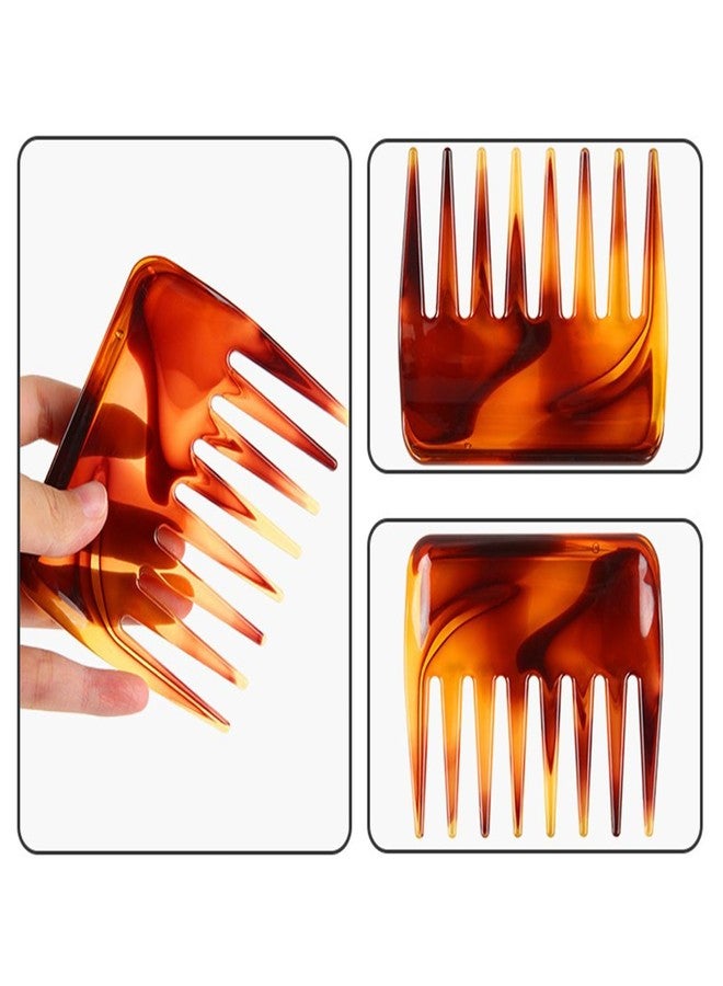 QidaiaLuck 2 Pcs Mini Wide Tooth Comb,Small Hair Comb for Women for Long and short Hair Detangler Comb for Wet and Dry for Curly Wavy Hair Portable Care Comb Shower Comb Travel Combs,Beard Comb for Men (Brown) - Image 3