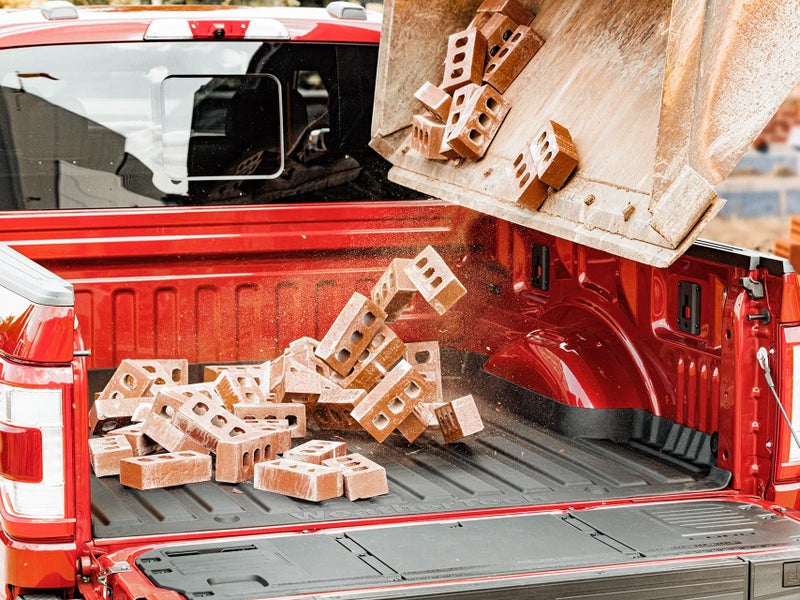 WeatherTech واقي سرير الشاحنة WeatherTech ImpactLiner لسيارة فورد F-150، F-150 رابتور، 5.5 قدم - (36912IM) أسود - Image 3