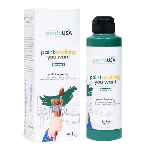 PENTAUSA All in One Paint - Emerald Waterproof Paint for Bathroom, Tub, Tile, Sink, Kitchen Cabinets, Countertops, Wet Surface, 8.45oz - Image 1