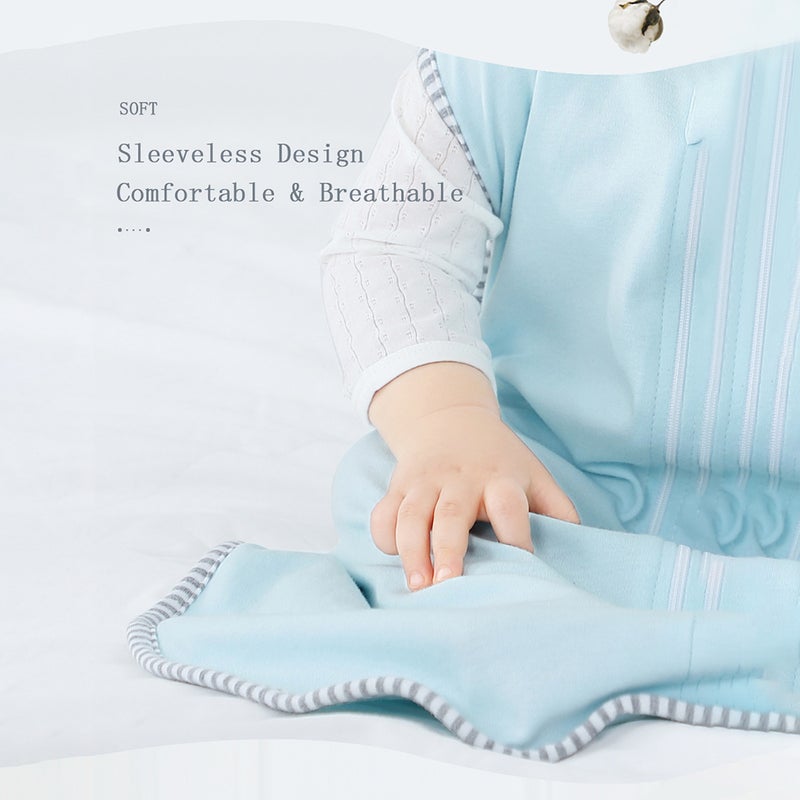 Insular SU3006 Cotton Sleeping Bag for Kids Wearable Blanket for Baby Toddler Sleeping Bag with Zippers Sleeveless Breathable Unisex - Image 5
