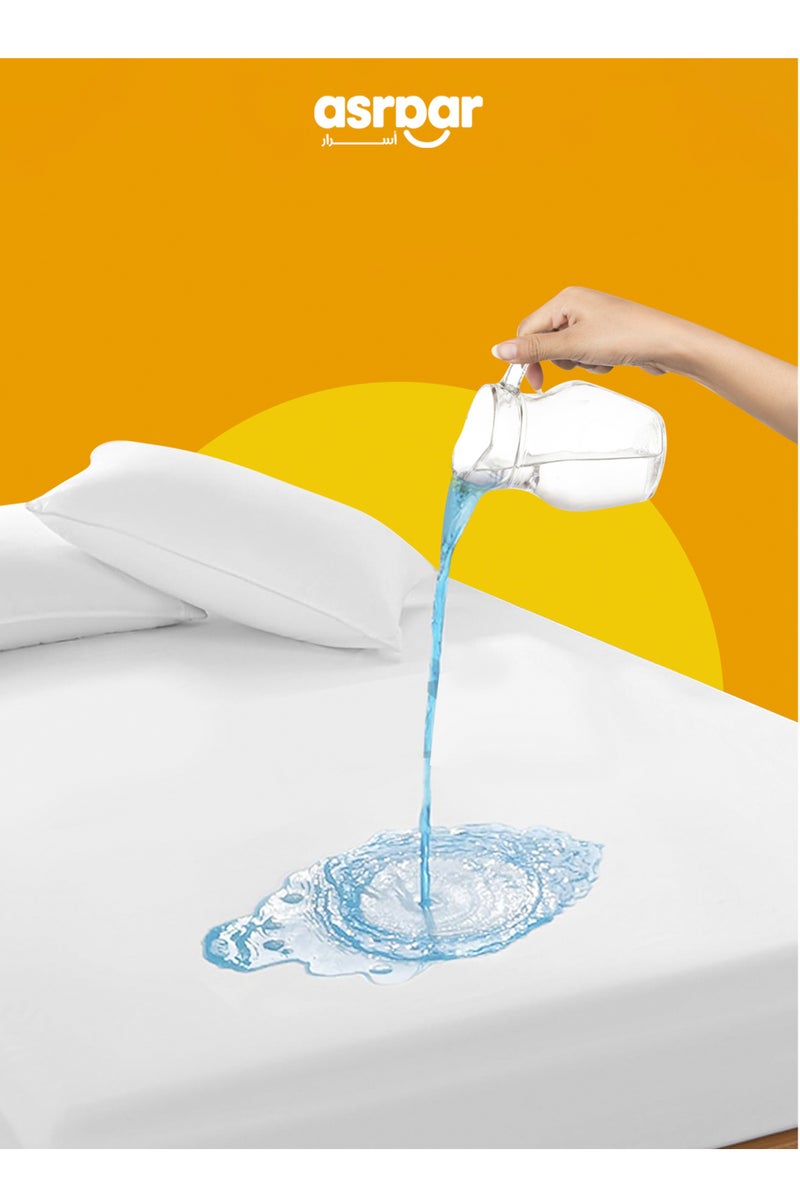 Asraar Sleep and Spa Combo 3-Piece Set – Includes 1 Waterproof Mattress Protector 100 x 200cm for Lasting Bed Hygiene, 1 Luxurious Bathrobe XL for Post-Shower, and 1 Absorbent Towel 50 x 80cm 250g for Everyday Use – Perfect for Bedrooms and Bathrooms  - Image 2
