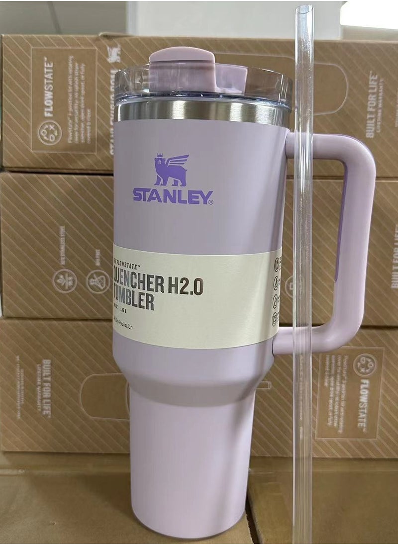 Stanly - Quencher H2.0 FlowState Stainless Steel Vacuum Insulated Tumbler with Lid and Straw for Water, Iced Tea or Coffee, Smoothie and More 40oz - Image 1