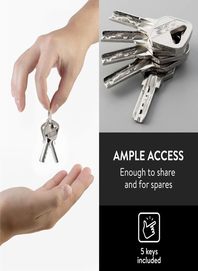 إتش آند إس قفل أمان عالي من H&S مع مفتاح - قفل 60 مم و5 مفاتيح - خزانة تخزين شديدة التحمل للاستخدام الداخلي والخارجي - Image 3