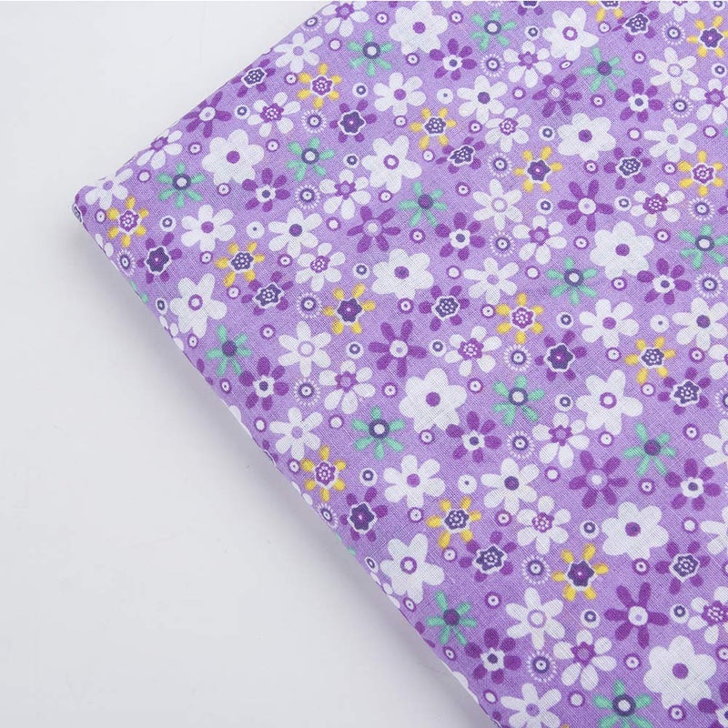 Antetek 7Pcs 20" x 20" Cotton Fabric DIY Making Supplies Quilting Patchwork Fabric Fat Quarter Bundles DIY for Quilting Cotton Patchwork Cushions (Purple, 20" x 20") - Image 5