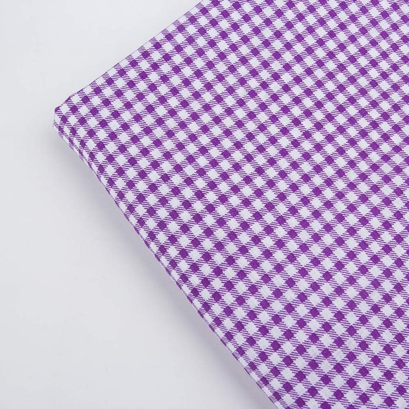 Antetek 7Pcs 20" x 20" Cotton Fabric DIY Making Supplies Quilting Patchwork Fabric Fat Quarter Bundles DIY for Quilting Cotton Patchwork Cushions (Purple, 20" x 20") - Image 4