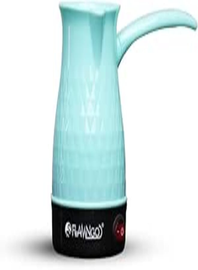 إبريق قهوة تركي كهربائي من فلامنجو، سعة 500 مل، هيكل بلاستيكي، 250 واط، سلك بطول 75 سم (لون نعناعي)