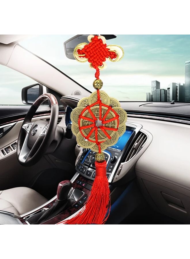Wealth Knot Chinese Feng Shui Ornament Metal Hanging Decoration For Home Car Office - Image 4